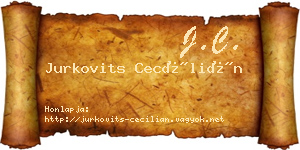 Jurkovits Cecílián névjegykártya