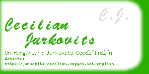 cecilian jurkovits business card